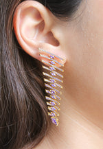 Load image into Gallery viewer, fishbone earrings Bombay Sunset
