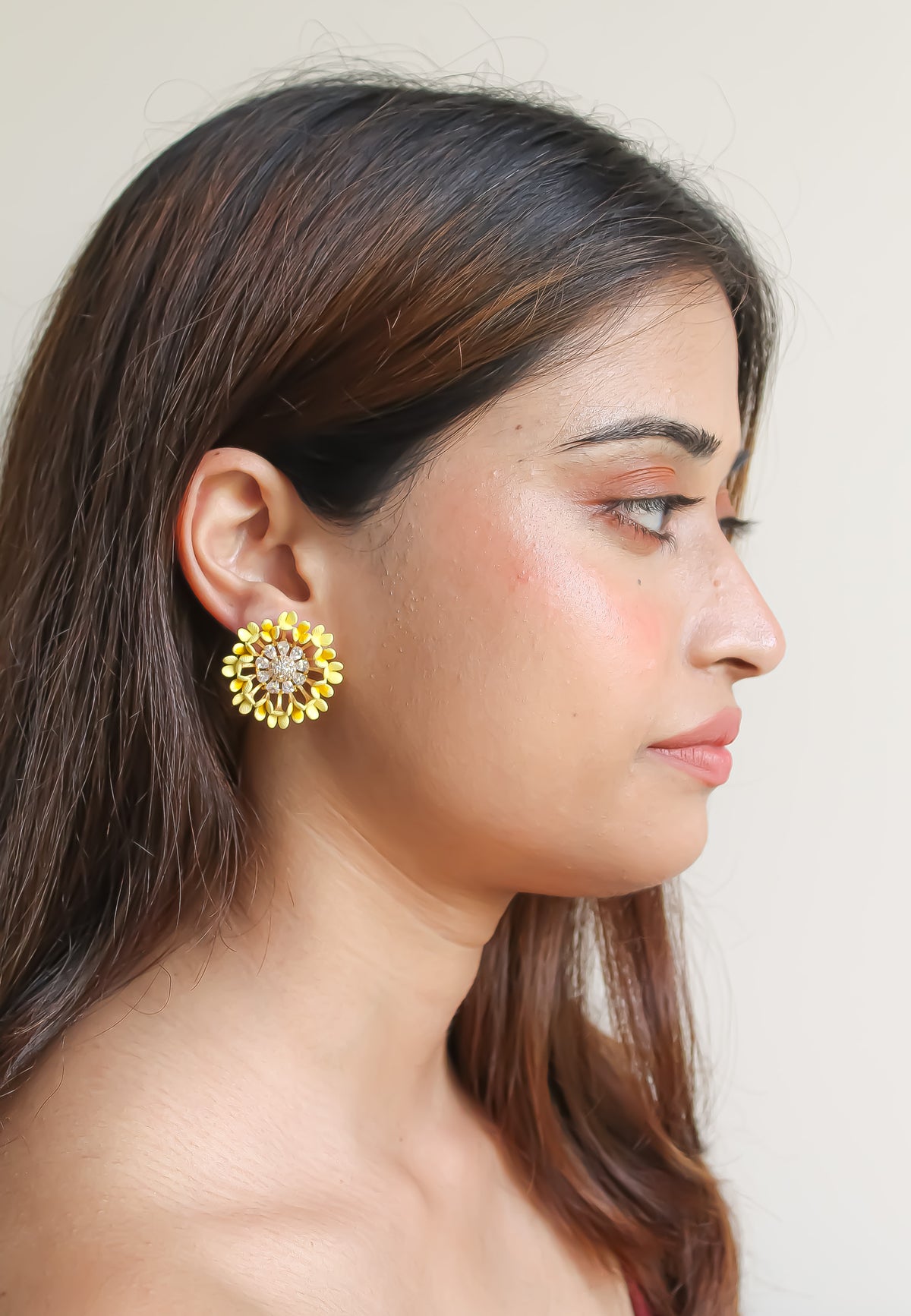 vivid daisy earrings 50 100 bridal bride bridesmaid bridesmaids Bombay Sunset