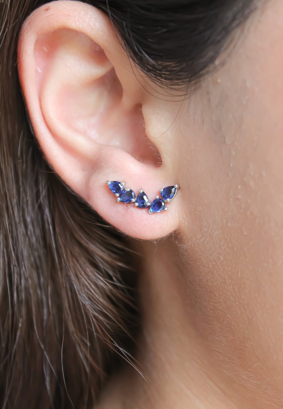 Silver gondola earrings bombay sunset
