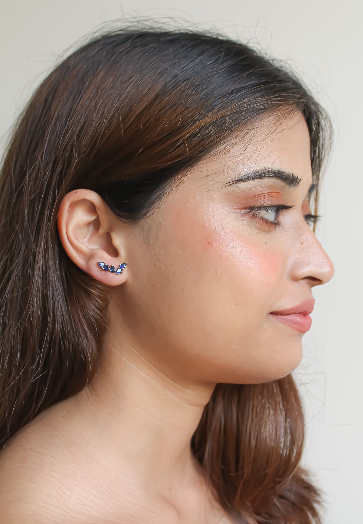Silver gondola earring bombay sunset