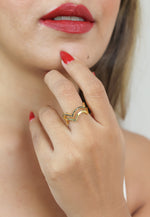 Load image into Gallery viewer, wave de bolsena ring Bombay Sunset
