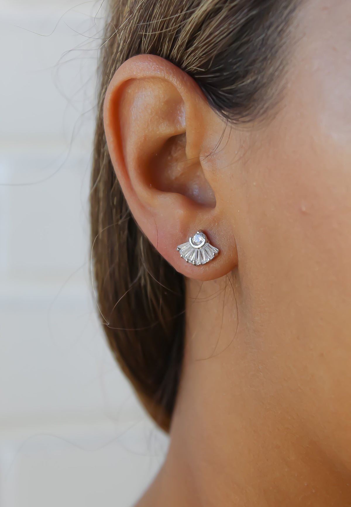 double shine earrings Bombay Sunset