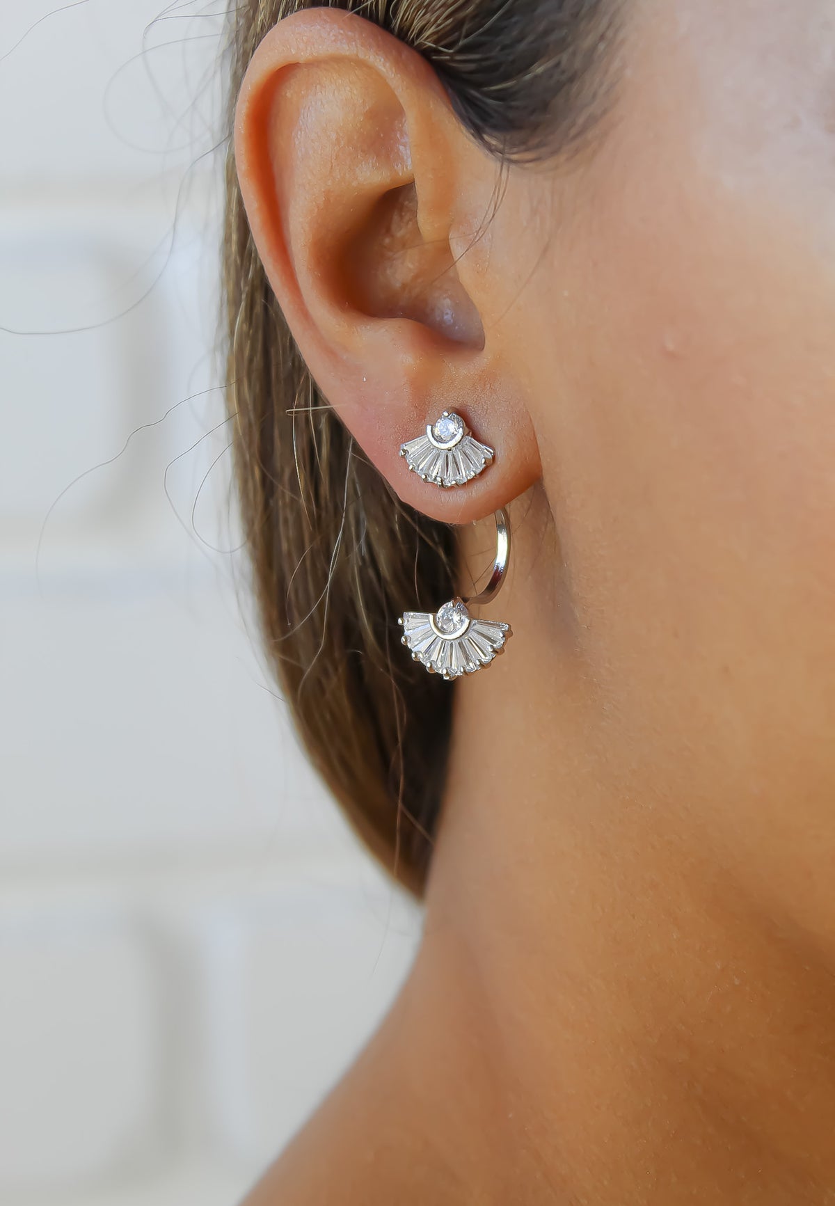Double shine earrings bombay sunset