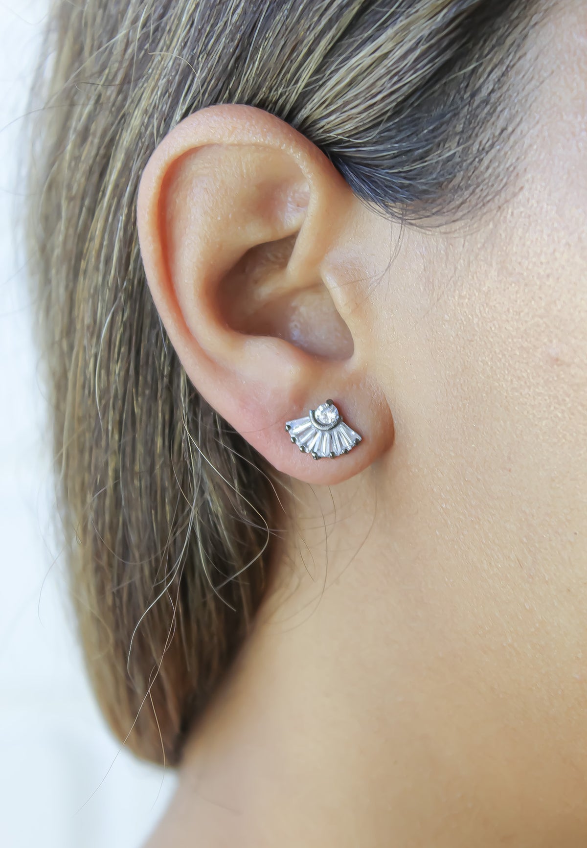 Double shine earrings bombay sunset