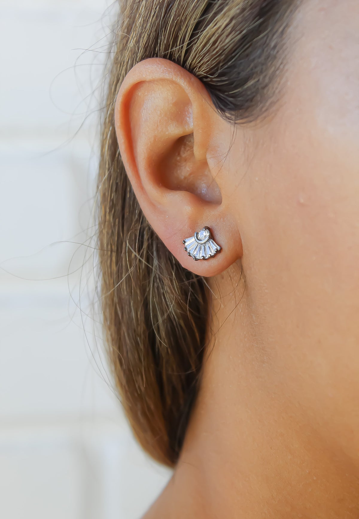 double shine earrings Bombay Sunset