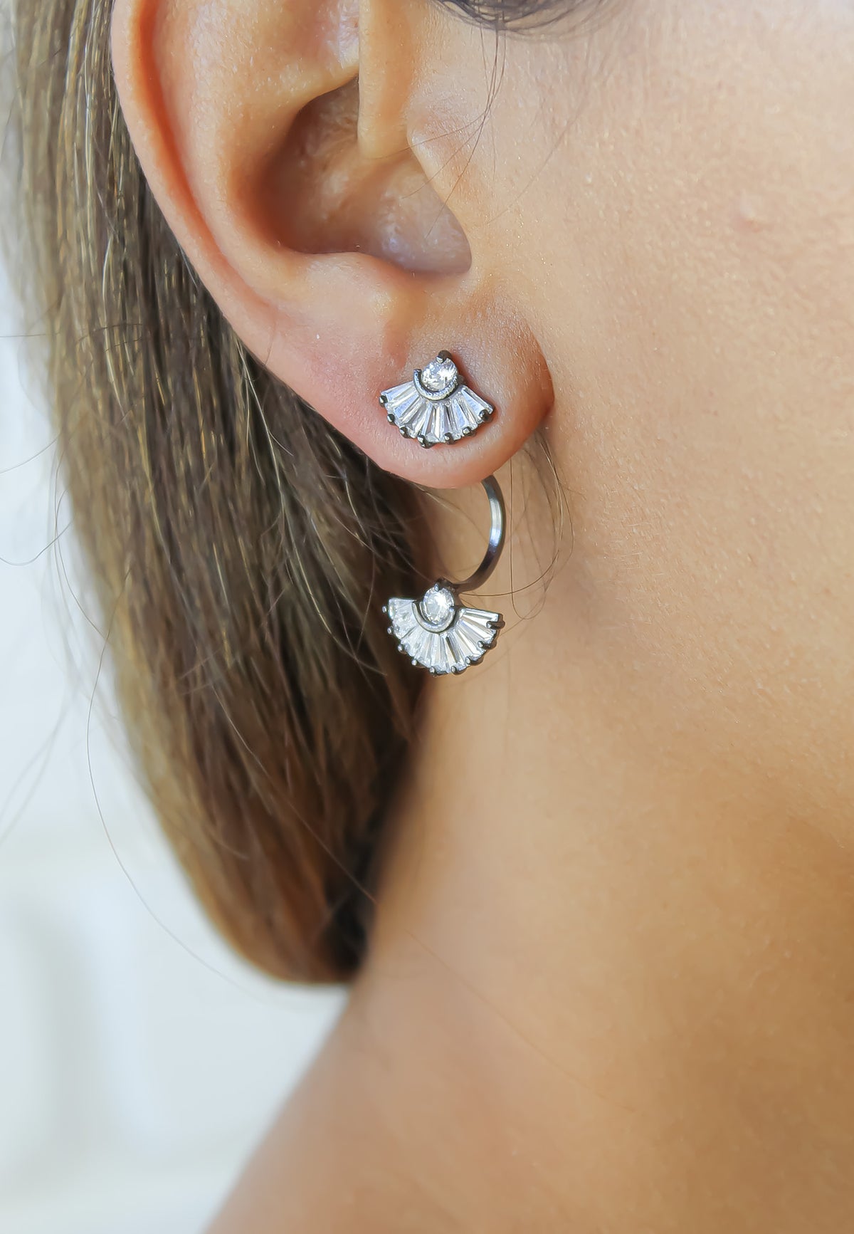 Double shine earrings bombay sunset