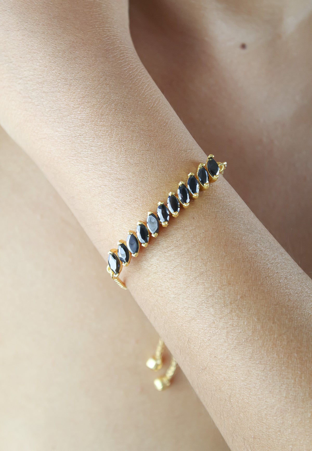Crystal spikes bracelet 1 bombay sunset
