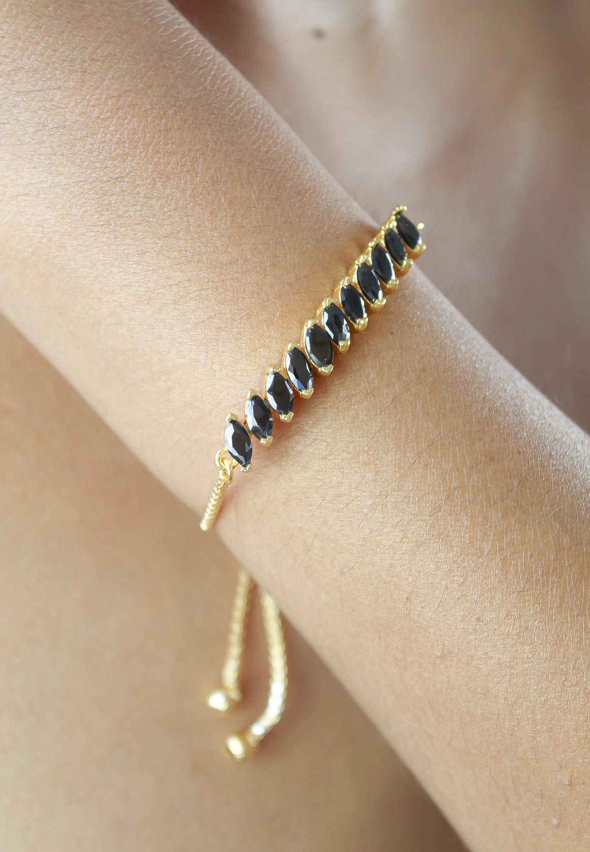 Crystal spikes bracelet 1 bombay sunset