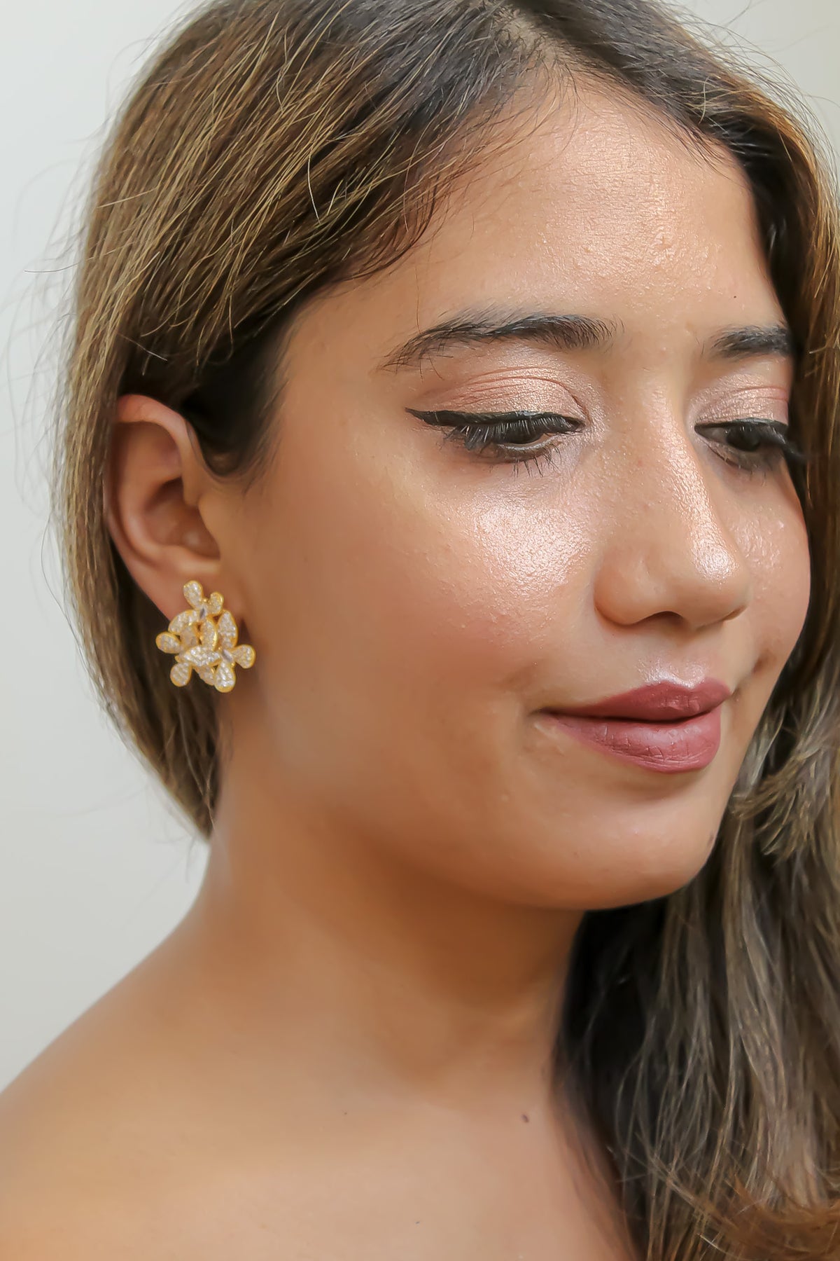African butterfly earrings bombay sunset