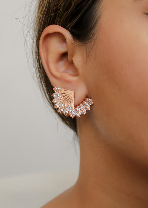 mini abanicho earrings Bombay Sunset