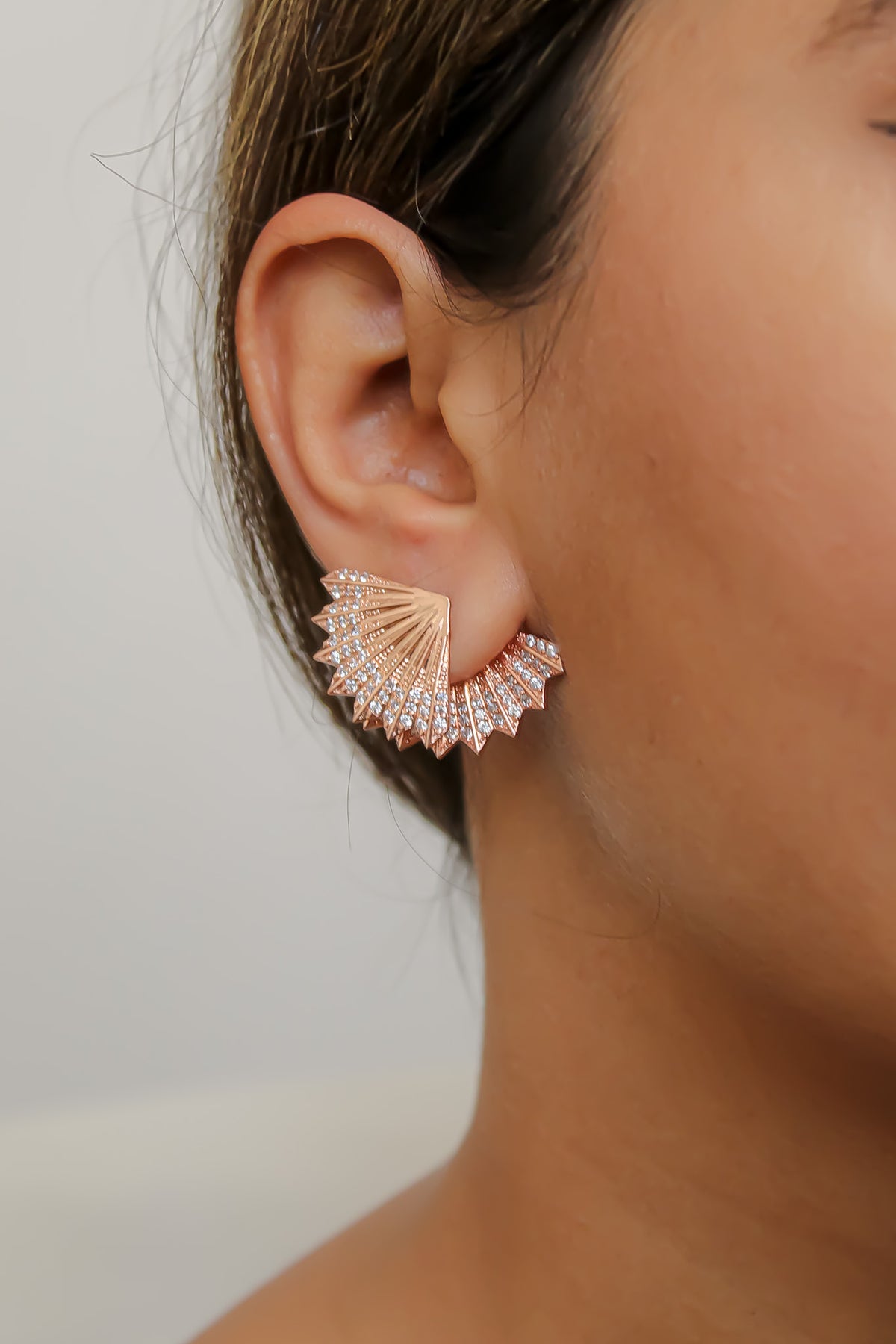 mini abanicho earrings Bombay Sunset