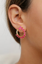 Load image into Gallery viewer, golden viper earrings Bombay Sunset
