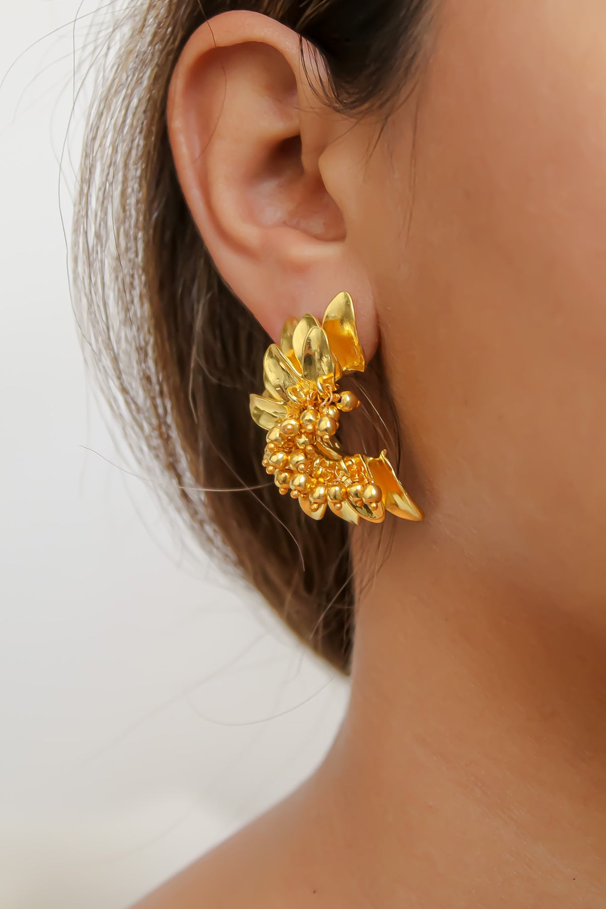 jaen sunflower earrings Bombay Sunset