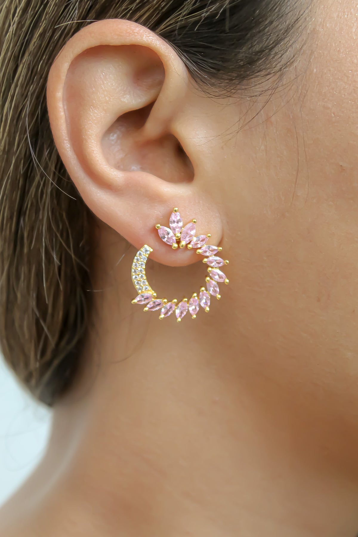 Golden viper earrings bombay sunset
