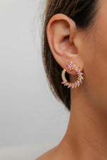 Load image into Gallery viewer, golden viper earrings Bombay Sunset
