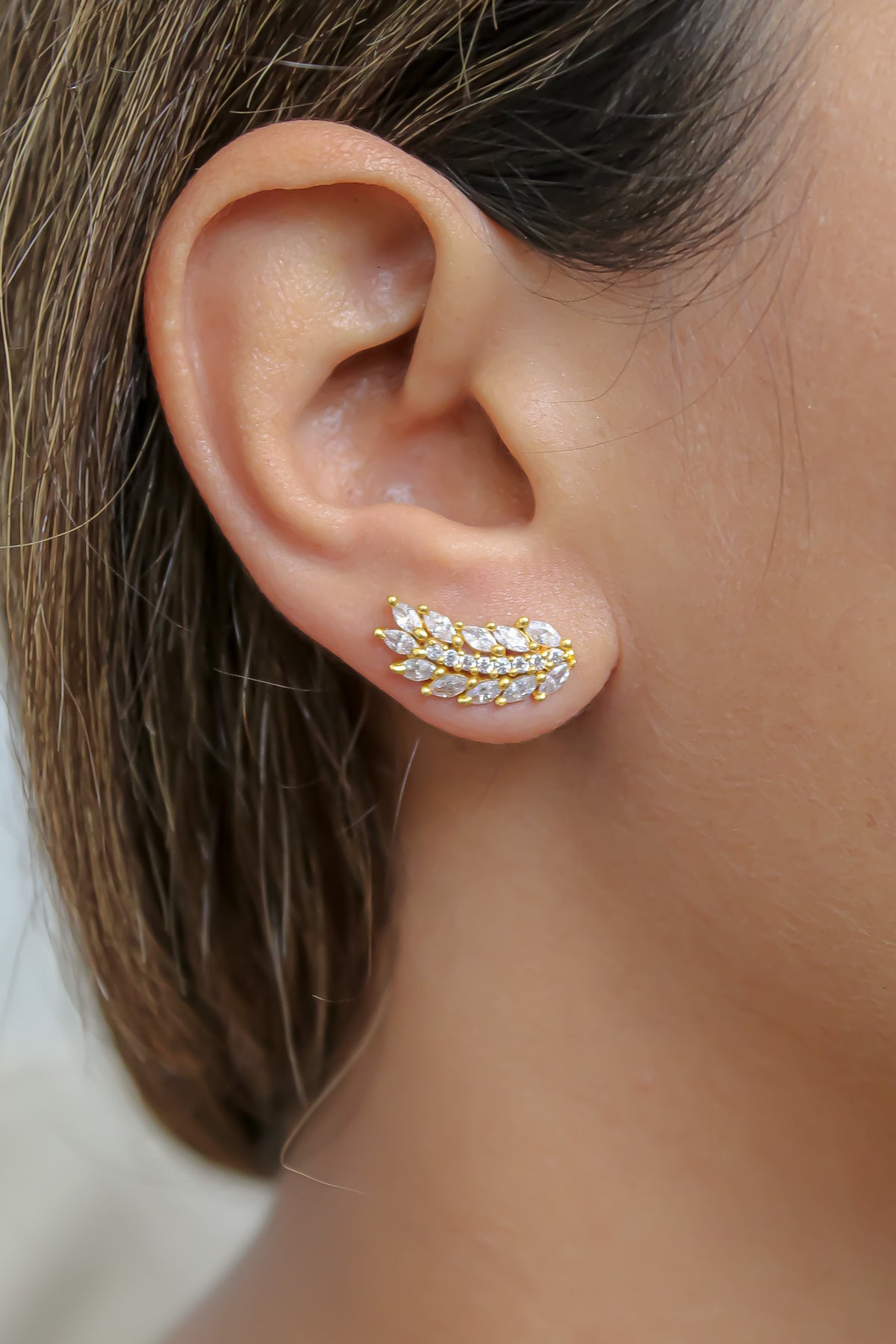 Golden wings earrings bombay sunset