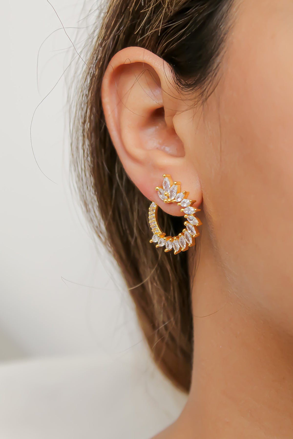Golden viper earrings bombay sunset