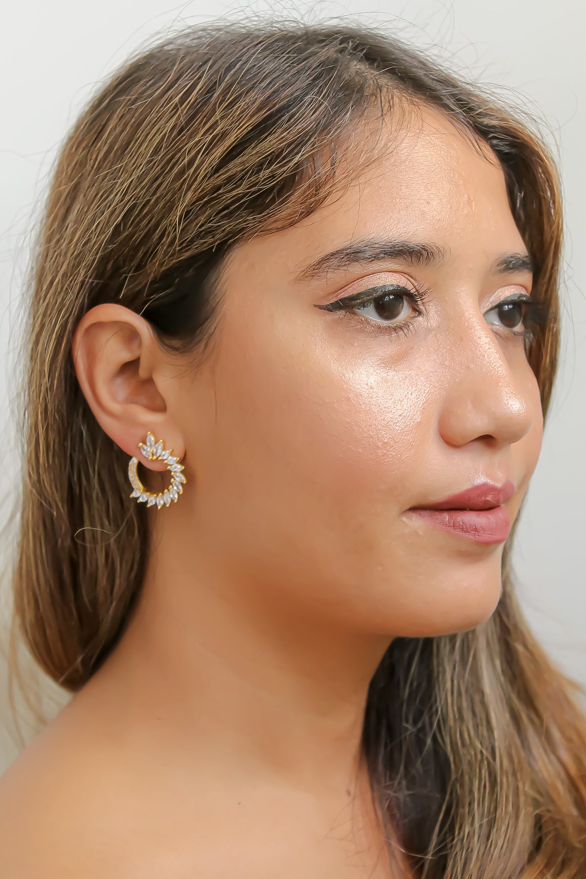 Golden viper earrings bombay sunset