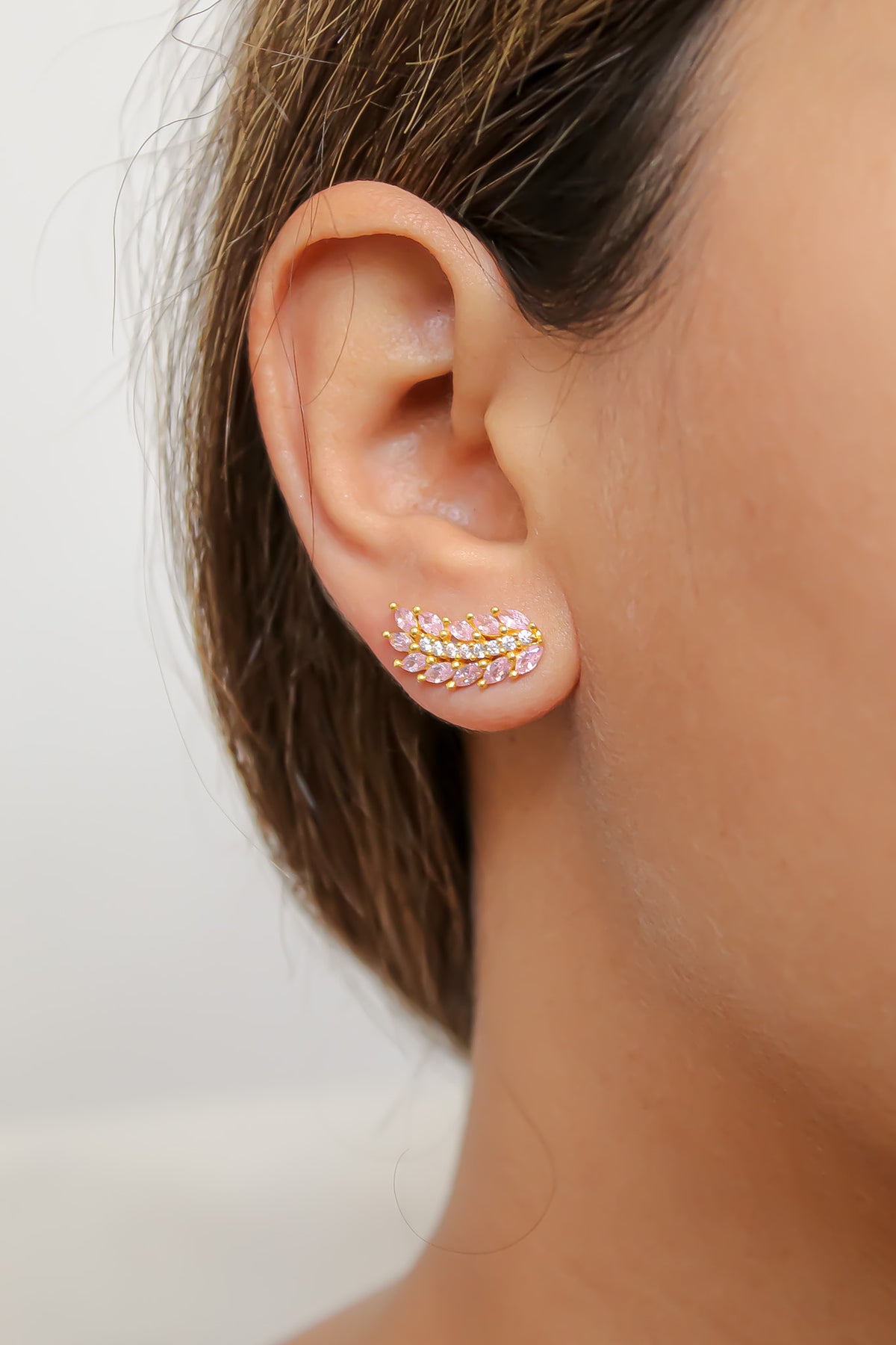 Golden wings earrings bombay sunset