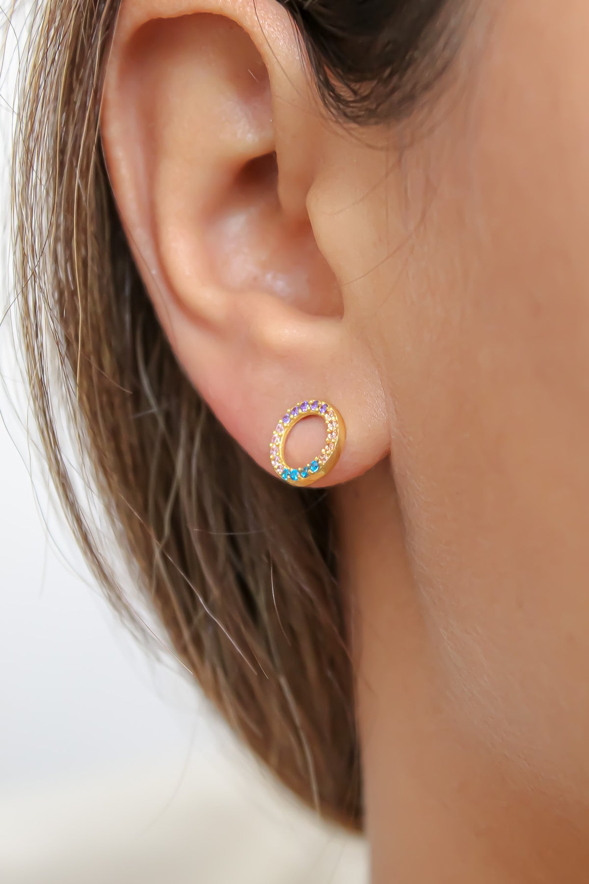 Hoop earrings bombay sunset