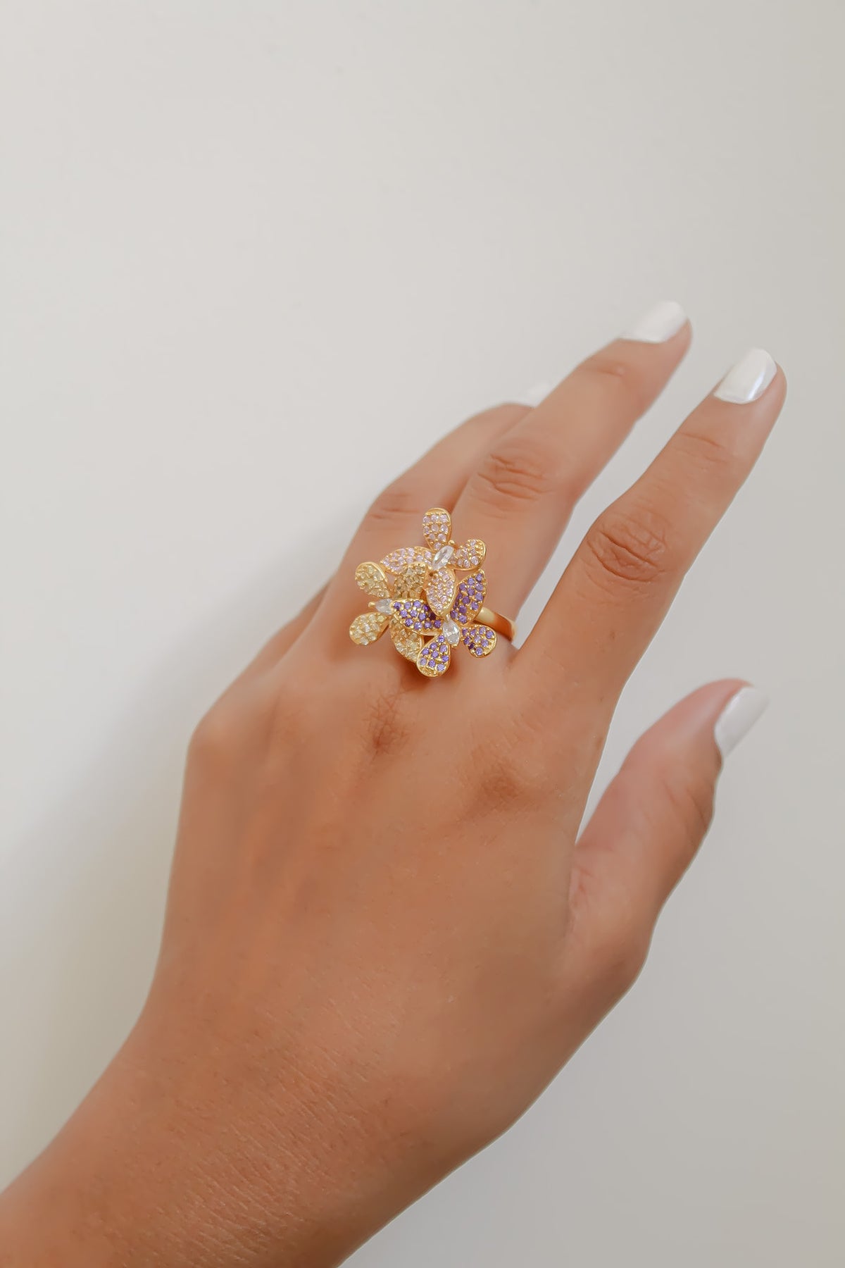 African butterfly ring bombay sunset