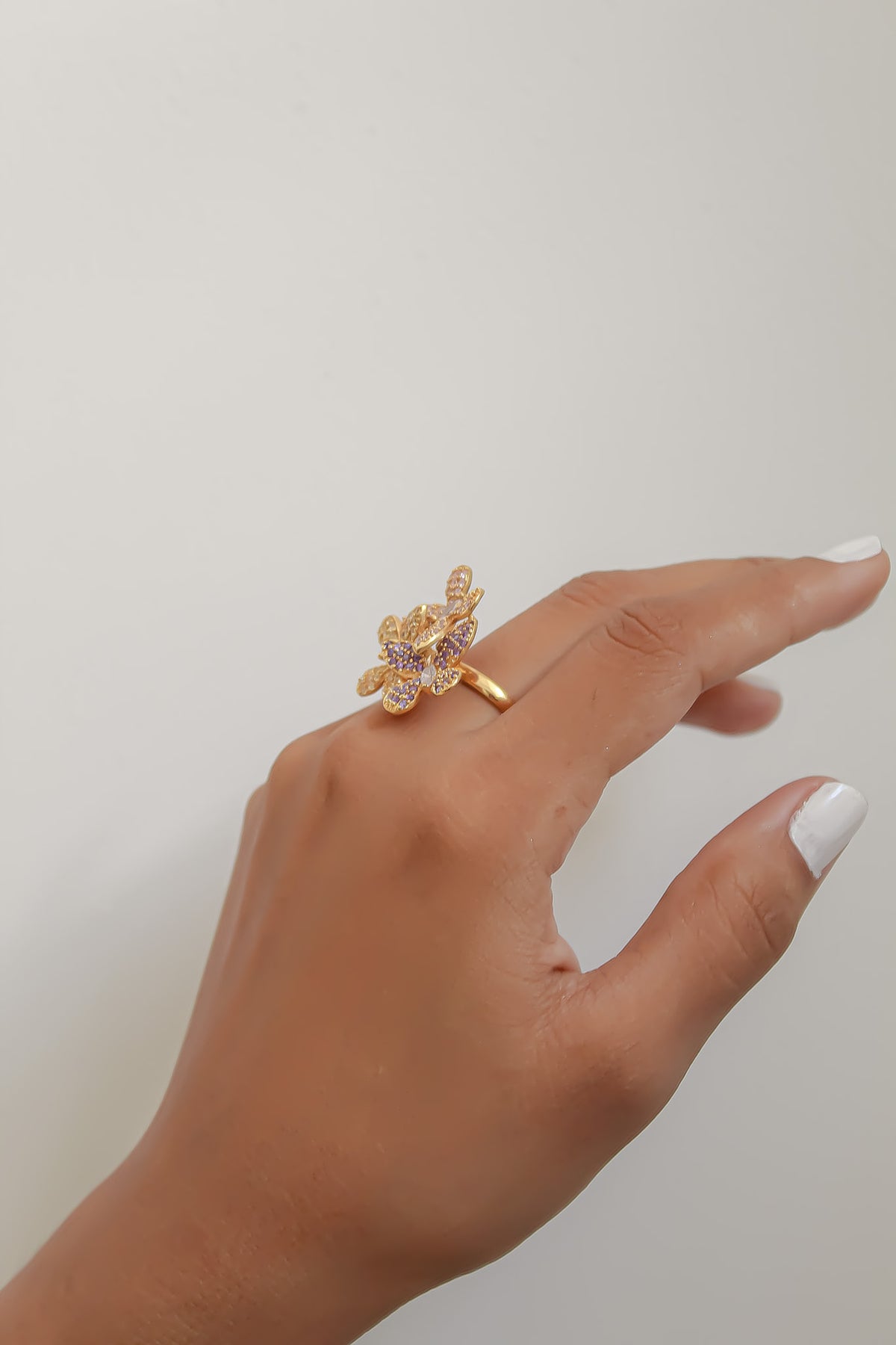 African butterfly ring bombay sunset