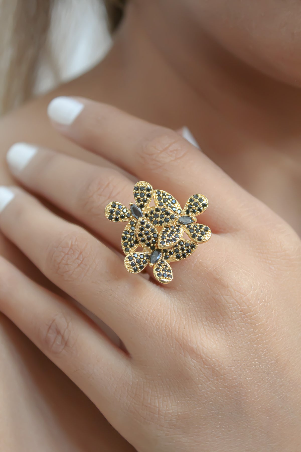 African butterfly ring bombay sunset