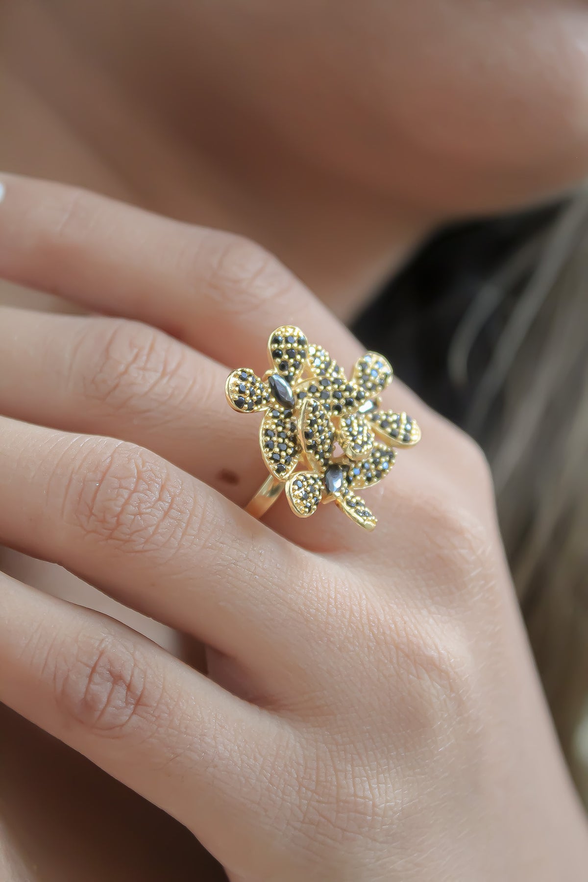 African butterfly ring bombay sunset