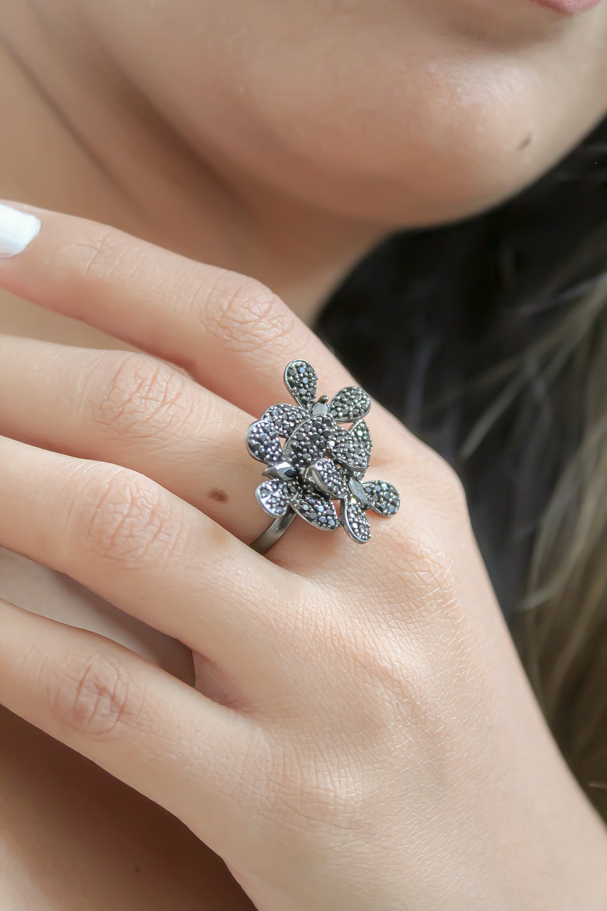 African butterfly ring bombay sunset