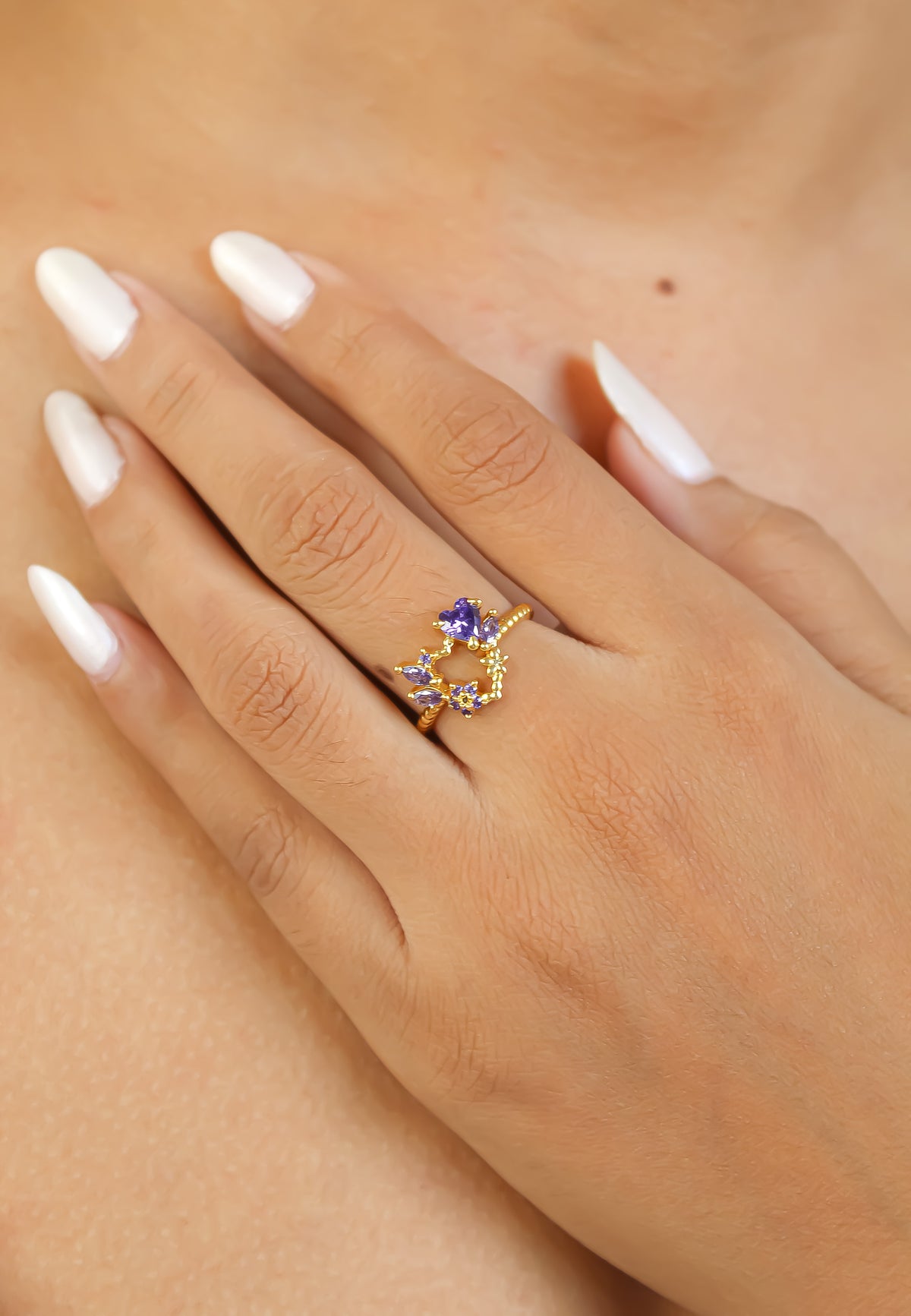 Rieti heart ring bombay sunset