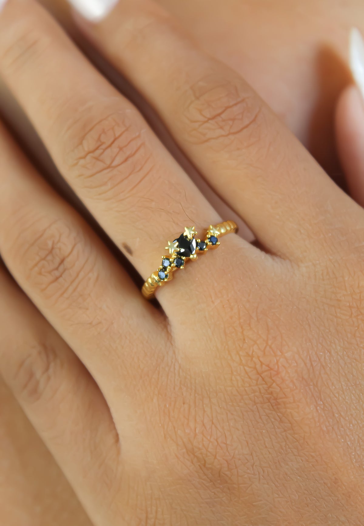 Star heart ring bombay sunset