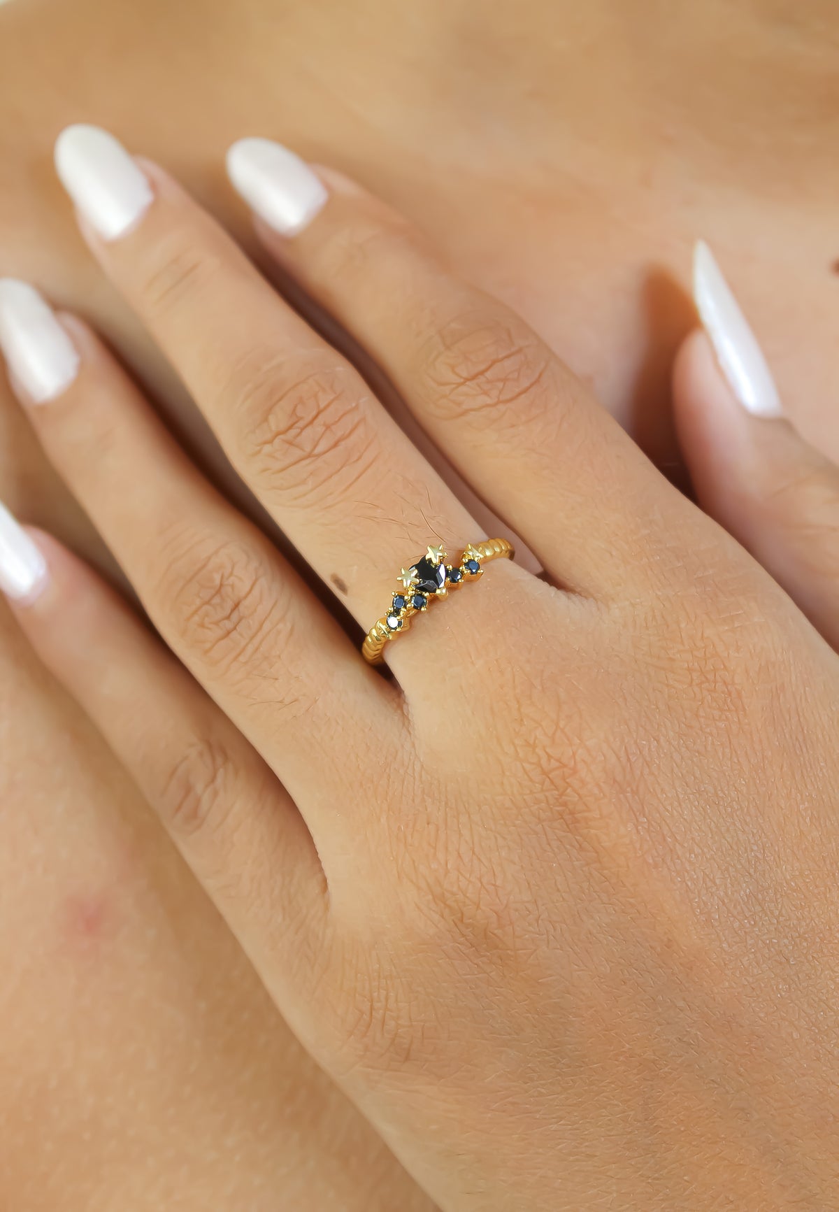 Star heart ring bombay sunset