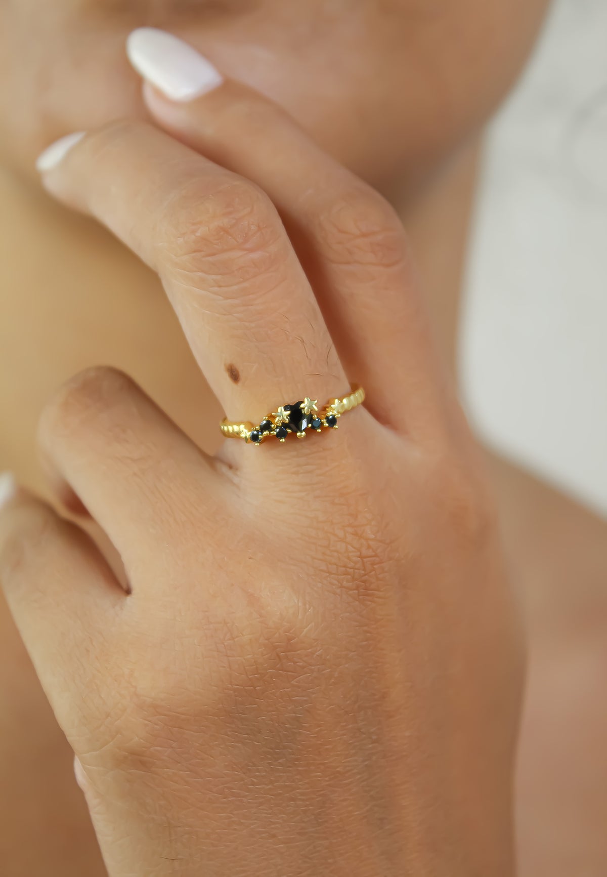 Star heart ring bombay sunset
