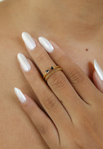 Load image into Gallery viewer, albinia bow ring Bombay Sunset
