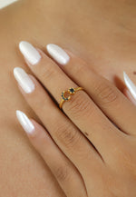 Cargar imagen en el visor de la galería, anillo en forma de anillo Cresent Prato Bombay Be Sunset
