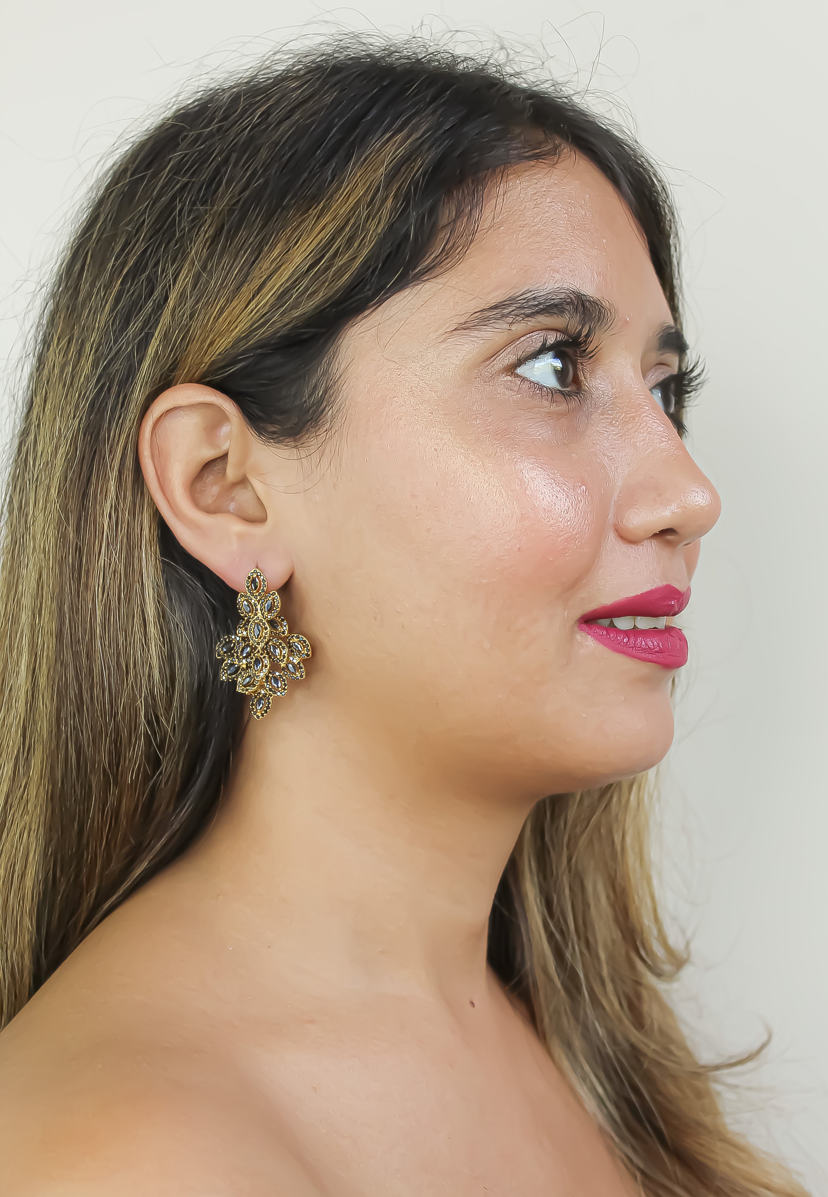 zirconia jazmin earrings Bombay Sunset