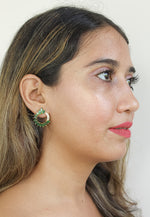Load image into Gallery viewer, golden viper earrings Bombay Sunset
