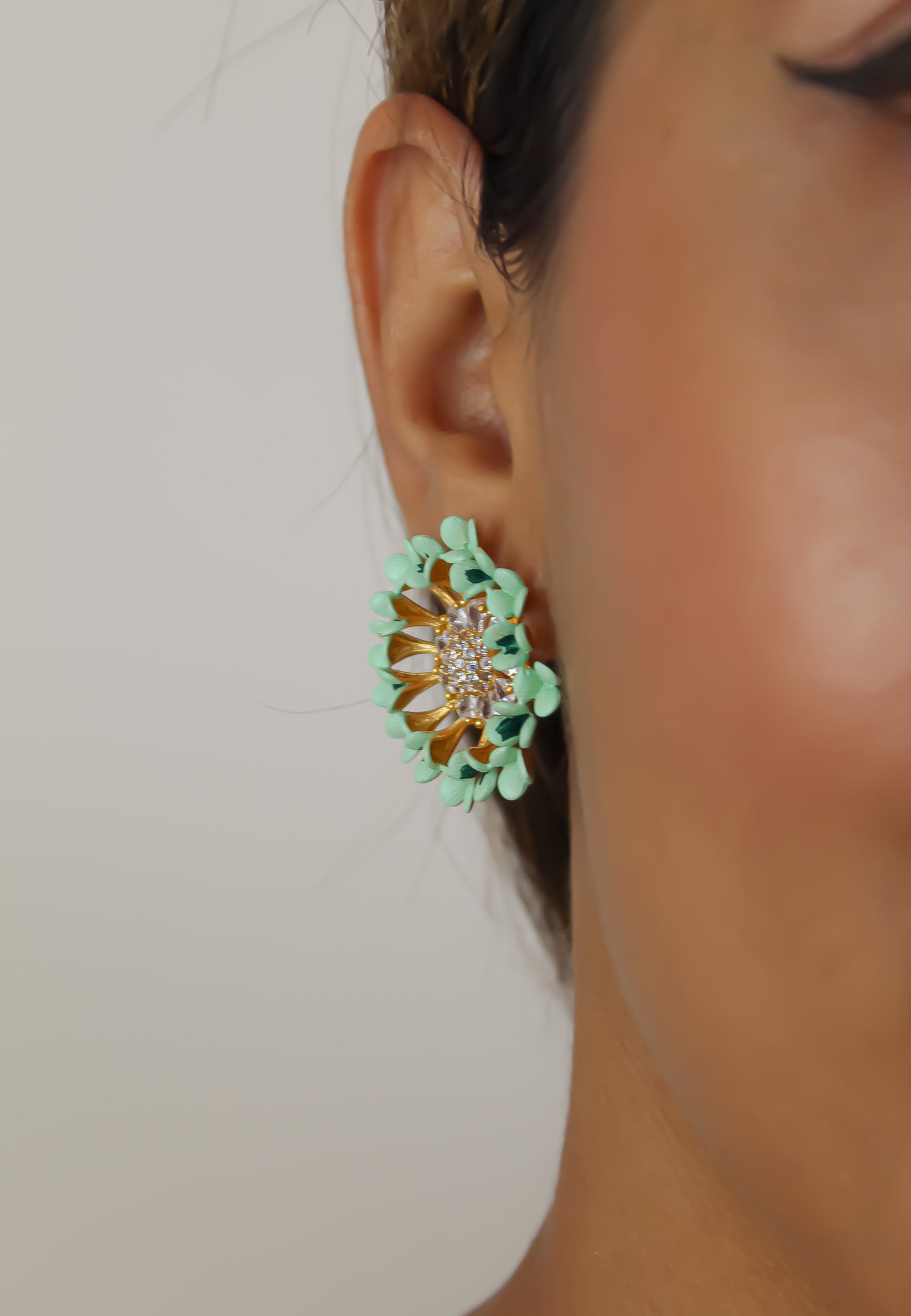 vivid daisy earrings 50 100 bridal bride bridesmaid bridesmaids Bombay Sunset