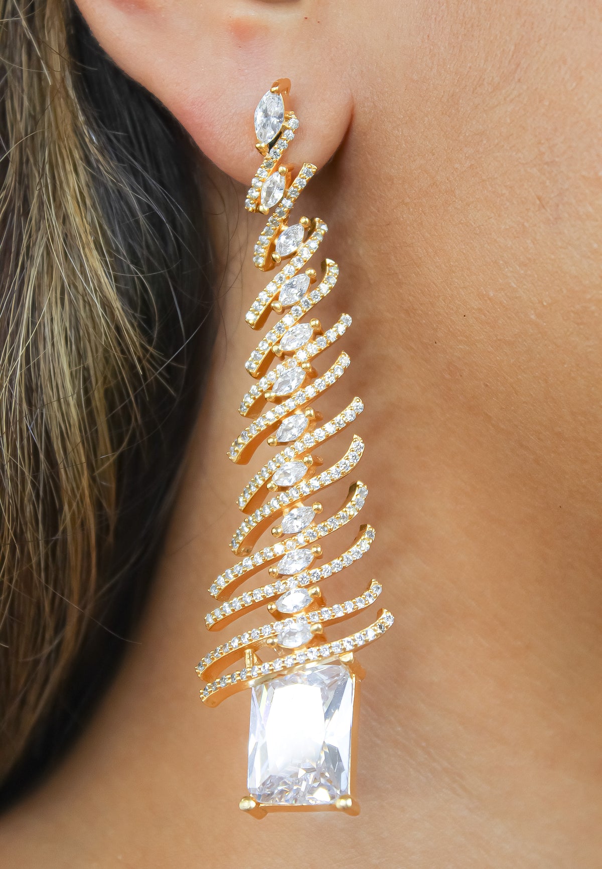 Pisa long earrings bombay sunset