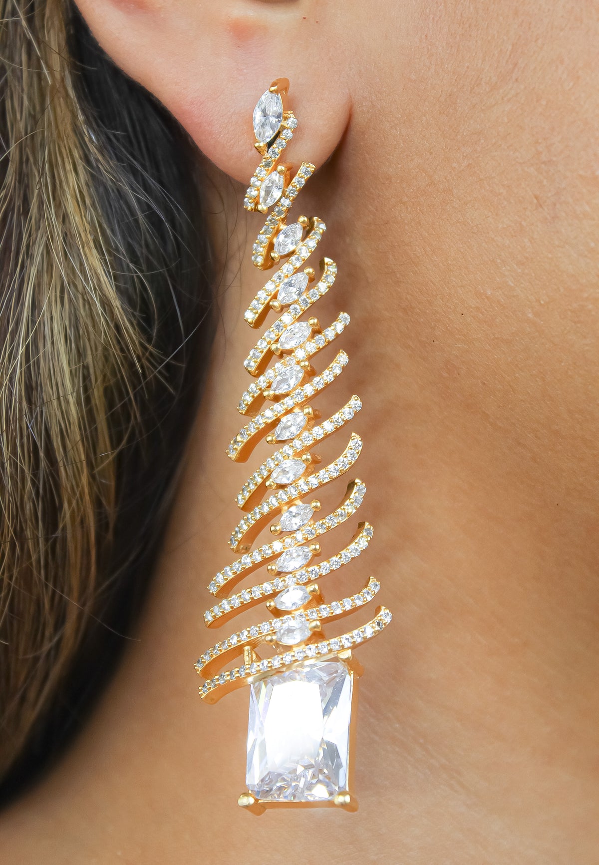 pisa long earrings Bombay Sunset