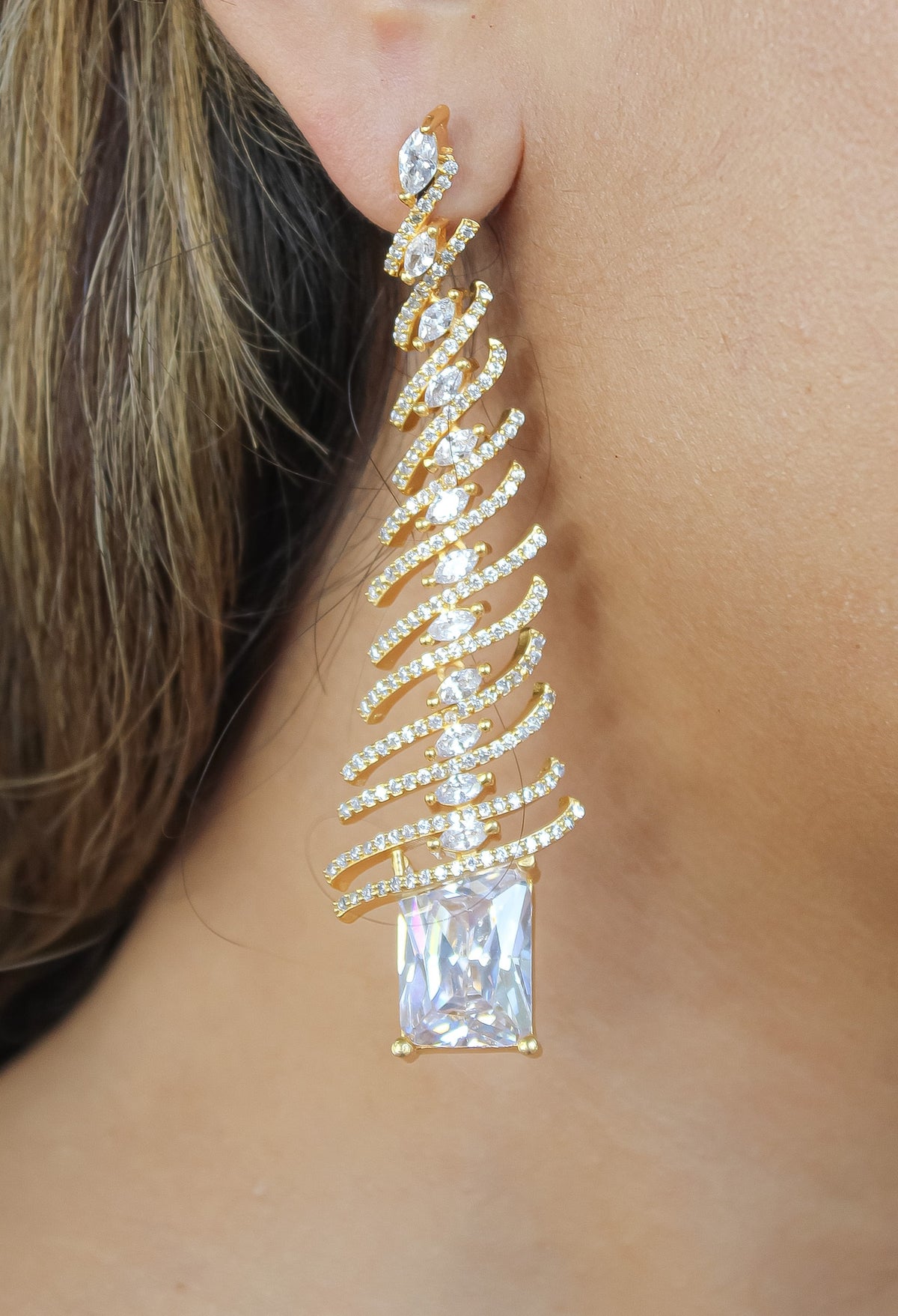 Pisa long earrings bombay sunset