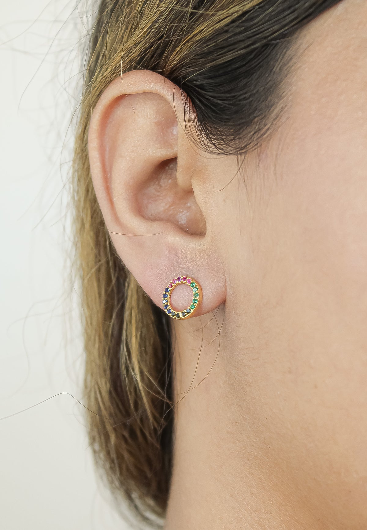 Hoop earrings bombay sunset