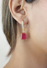 Load image into Gallery viewer, golden benares earrings Bombay Sunset
