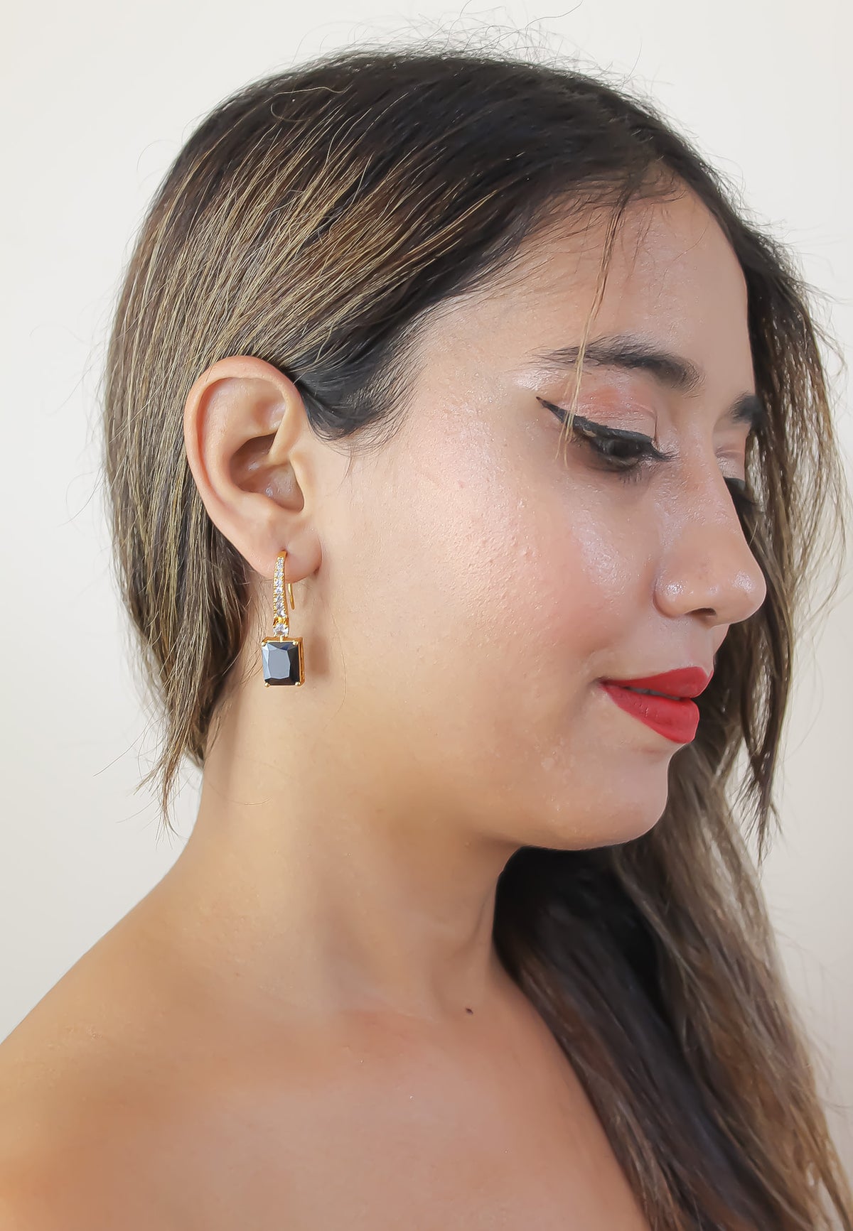 Golden benares earrings bombay sunset