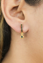 Load image into Gallery viewer, crescent moon star earrings Bombay Sunset
