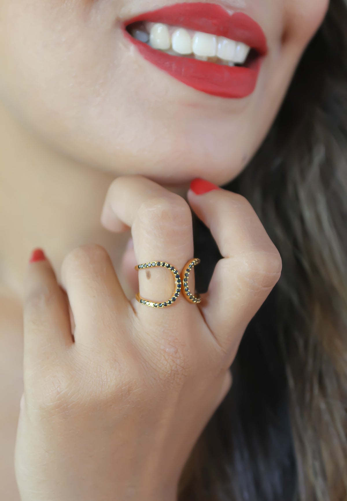 Shape shifter ring bombay sunset