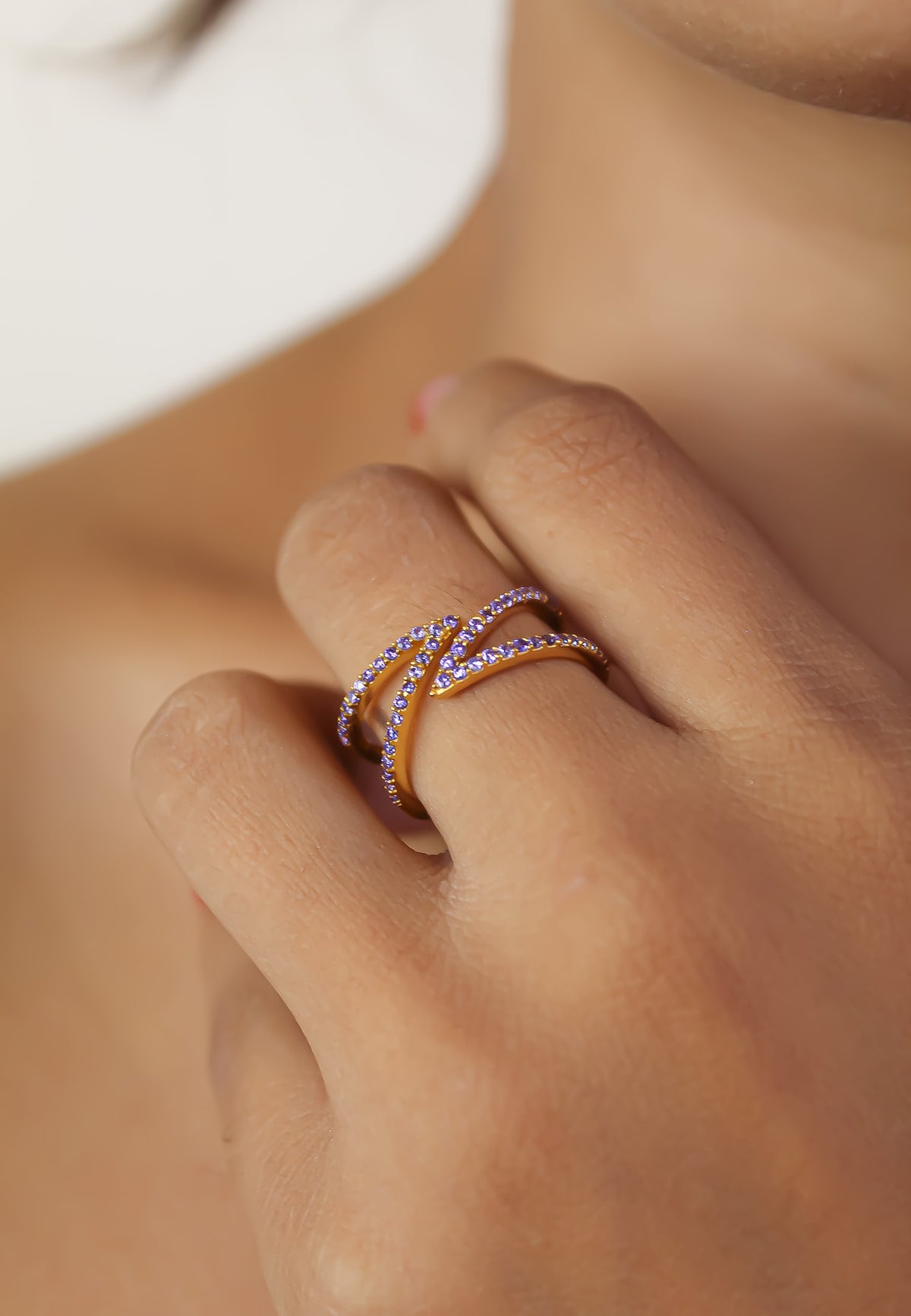 Gold maldives x ring bombay sunset
