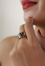 Load image into Gallery viewer, stepping stone ring Bombay Sunset
