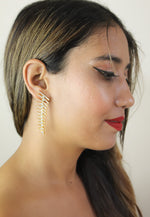 Load image into Gallery viewer, fishbone earrings Bombay Sunset
