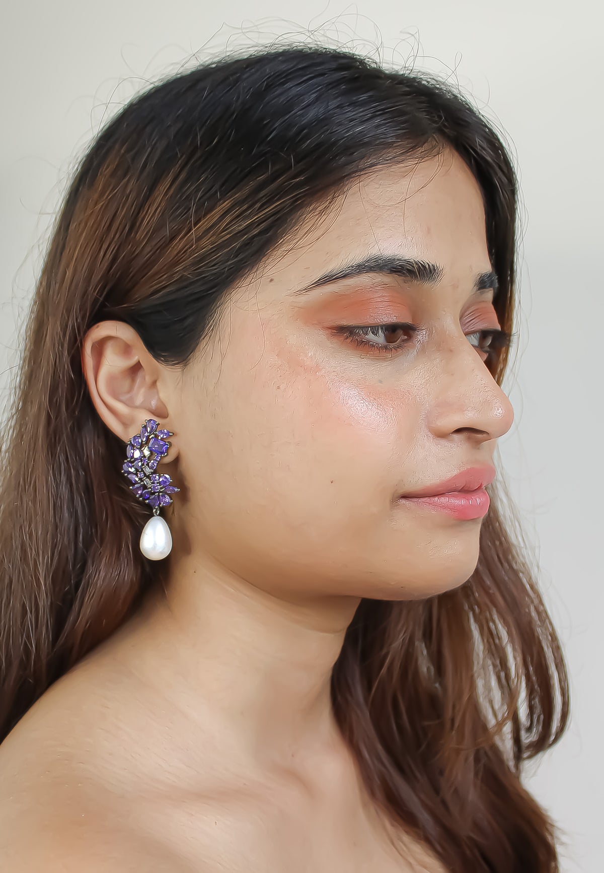 Frosty pearl earrings below 50 big bridal bride bridesmaid bombay sunset